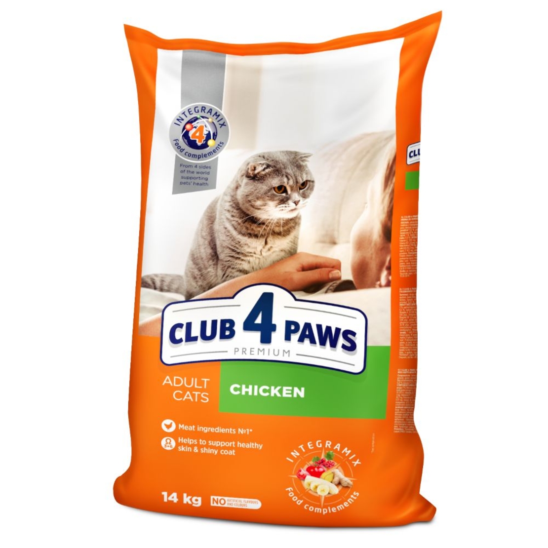 CLUB 4 PAWS ADULT WITH CHICKEN Пълноценна храна за котки с пилешко