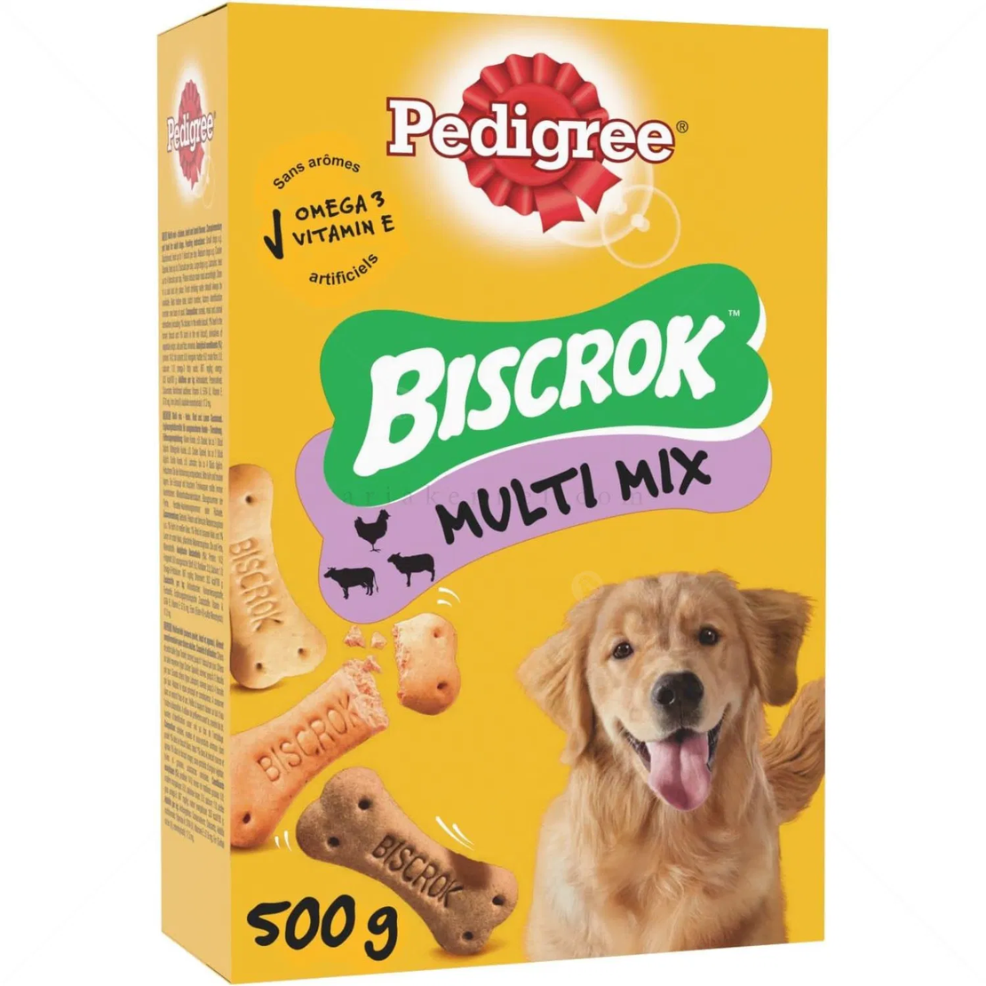 Кокалчета с пилешко, говеждо и агнешко месо PEDIGREE Biscrok Multi mix, 500 гр