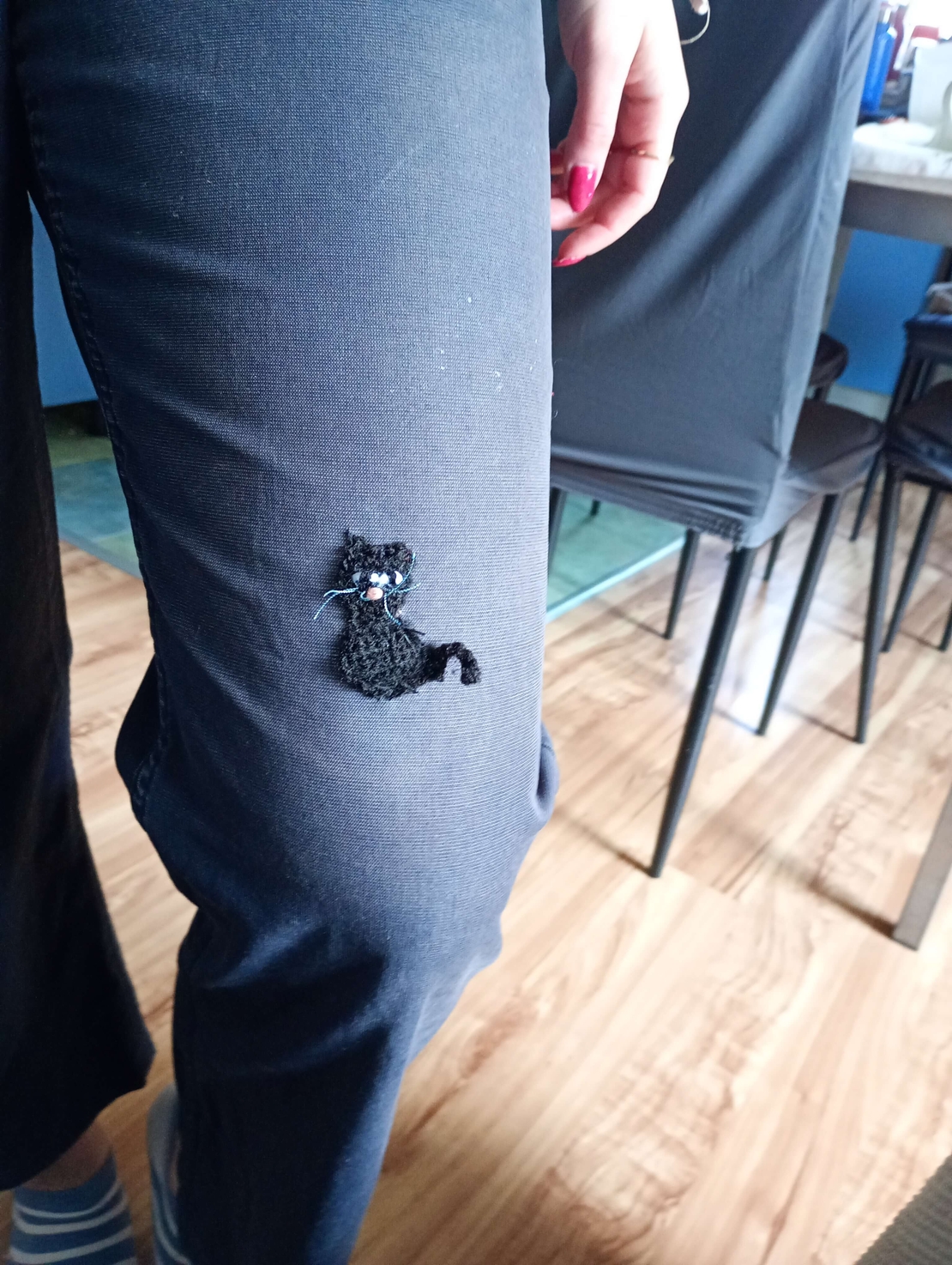 апликация за дрехи коте