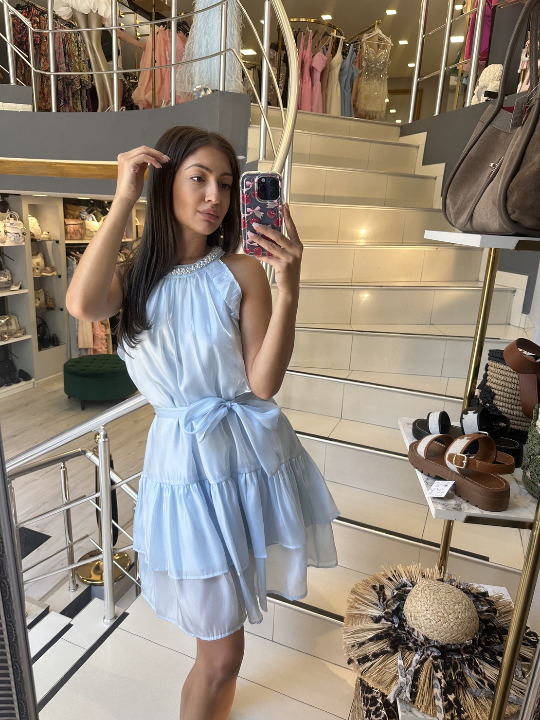 Рокля Лилс синя