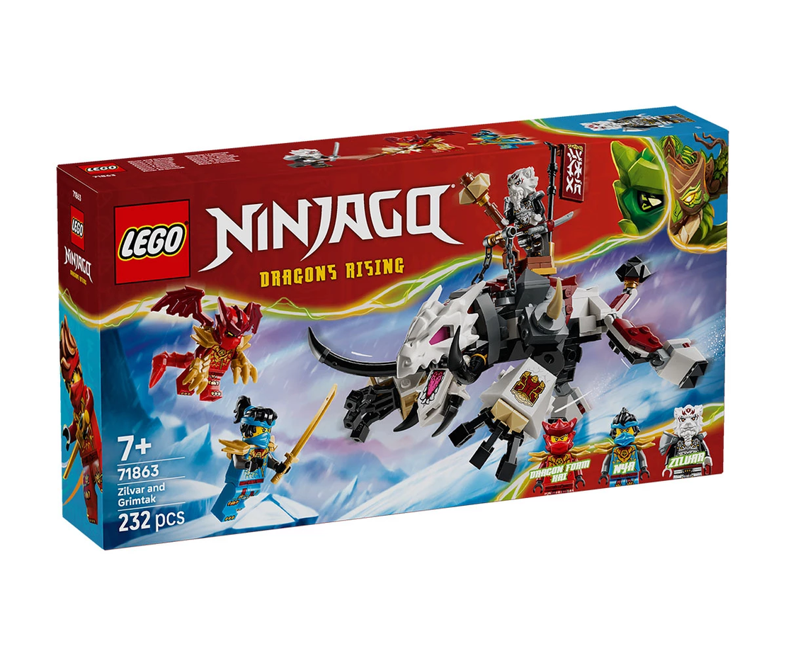 LEGO® NINJAGO 71863 - Зилвар и Гримтак - чудовището-дракон