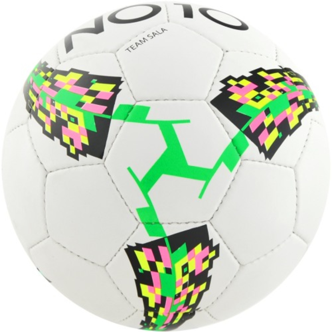 Топка за футзал NO10 FUTSAL TEAM SALA, БЯЛА, Размер 4, Ръчно шита