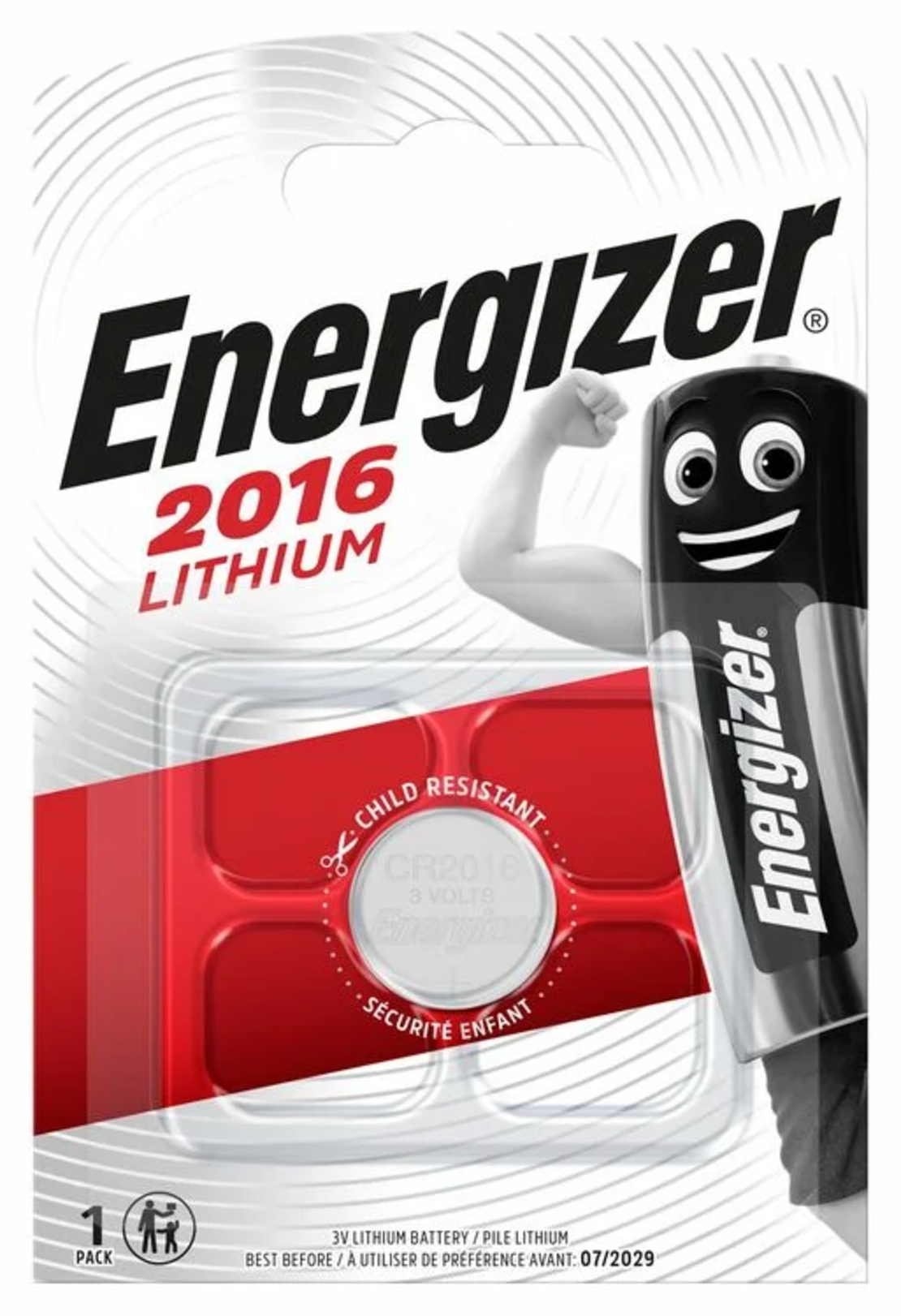 Литиева батерия Energizer Lithium CR2016 / 3V / 1 брой