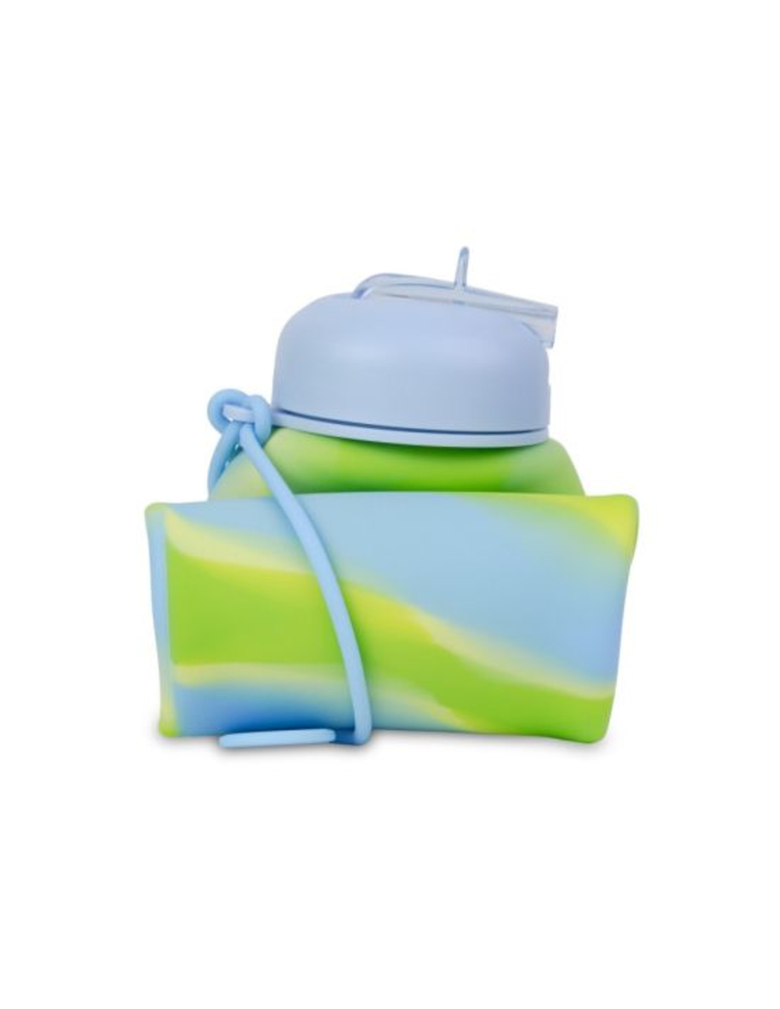 Сгъваема силиконова бутилка COOLPACK - PUMP - Girls Zebra Lime