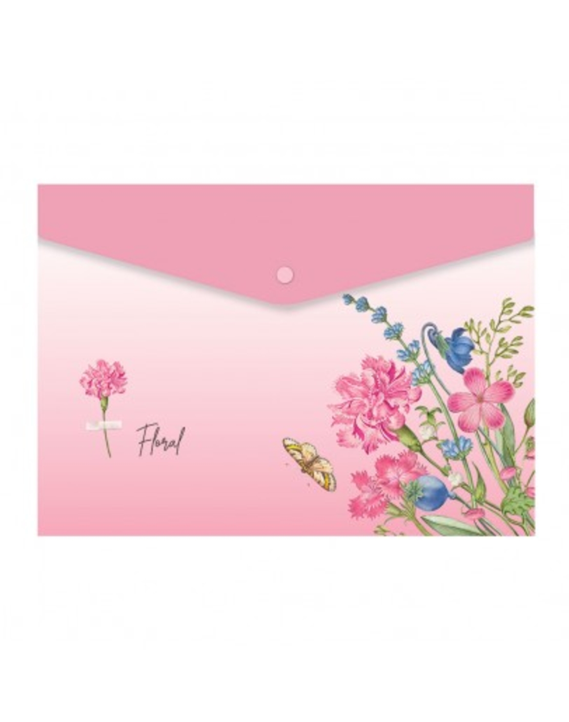 Папка с копче, A4, PP, Floral