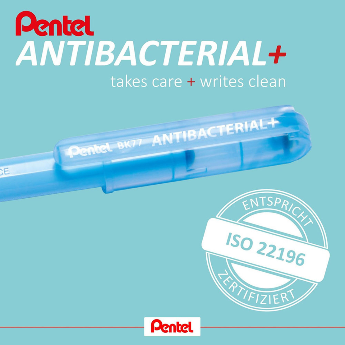 Химикалка Pentel Antibacterial 0.7мм син