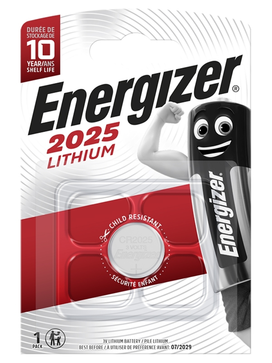 Литиева батерия Energizer CR 2025 / 3V