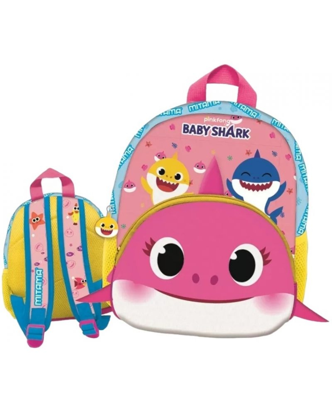 Раница за детска градина Mitama Baby Shark - Розова, 1 отделение