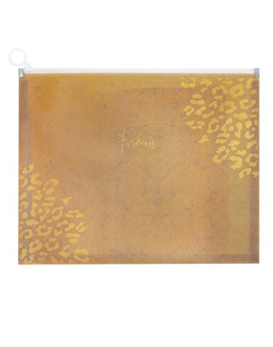 Папка с цип, дъно 30 мм, А4, мат PP, Kraft Gold, 33x24.5 см