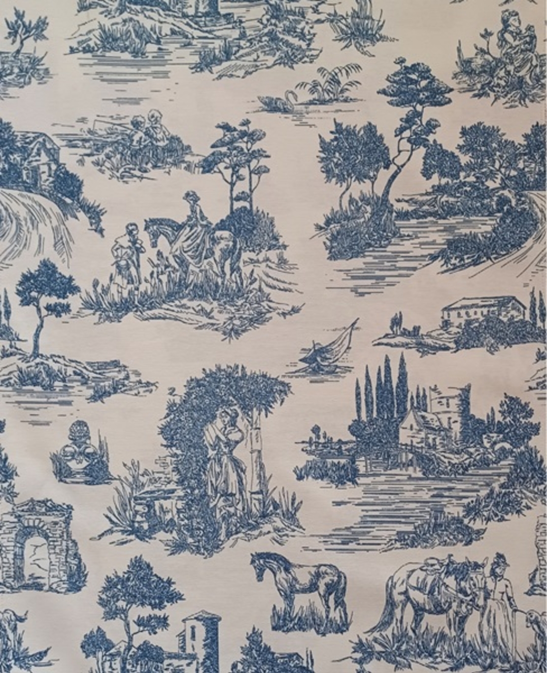 Фигурална завеса памук TOILE RED