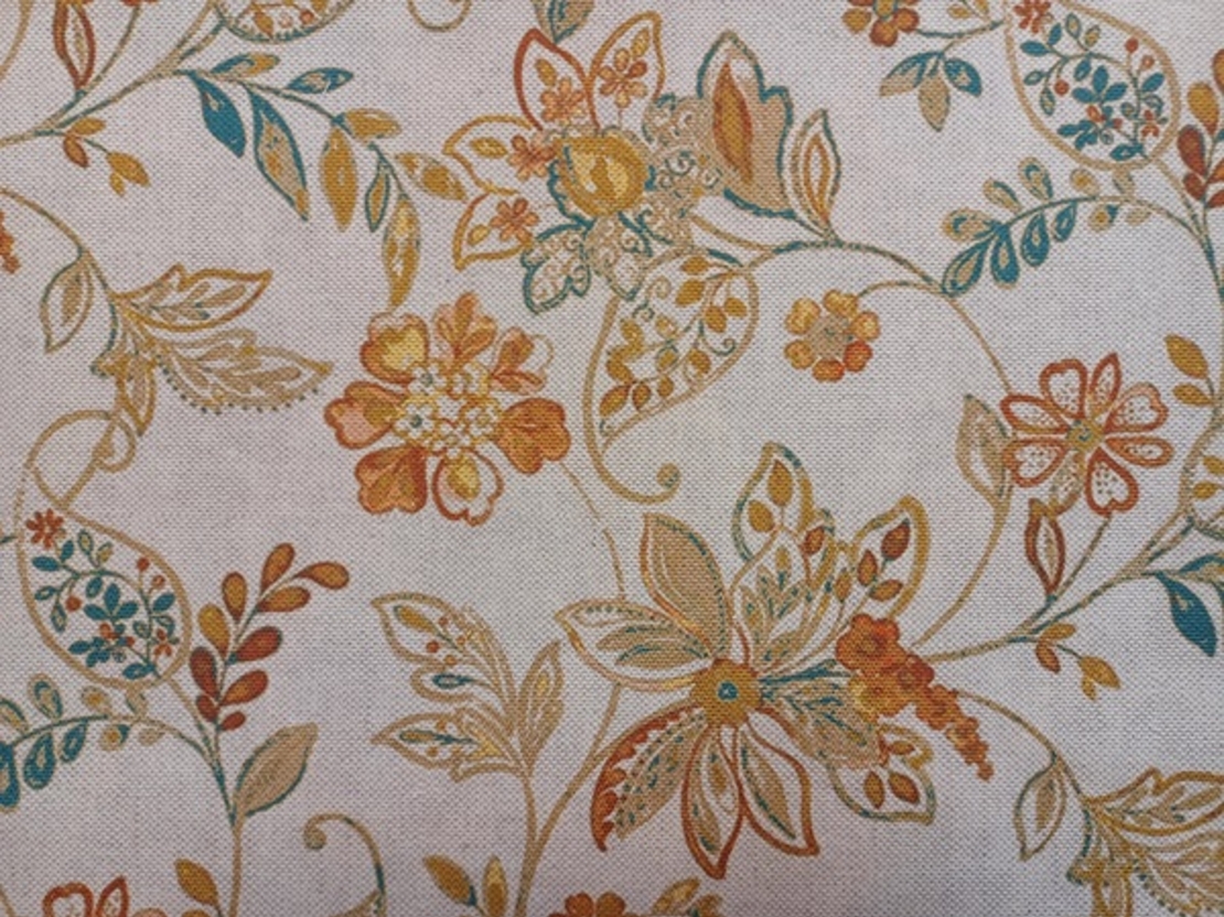 Флорална завеса на цветя памук GLAMOUR V 29
