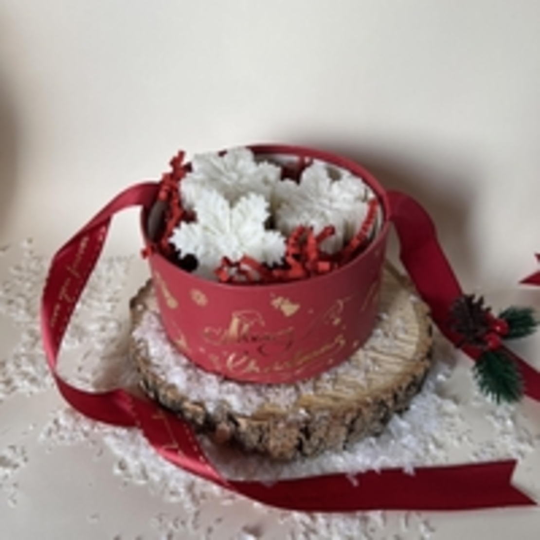 Коледна кутия снежинки 3бр -  вариант 1