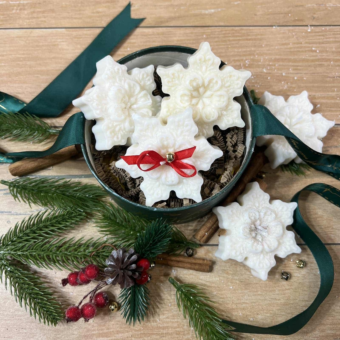 Коледна кутия снежинки 3бр - вариант 2