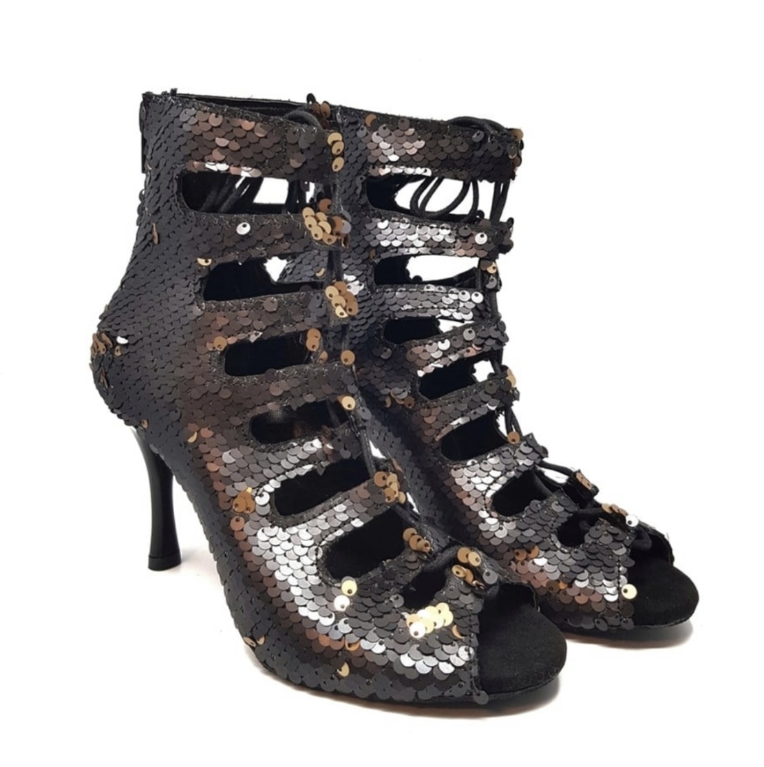 Brown Sequin Boots