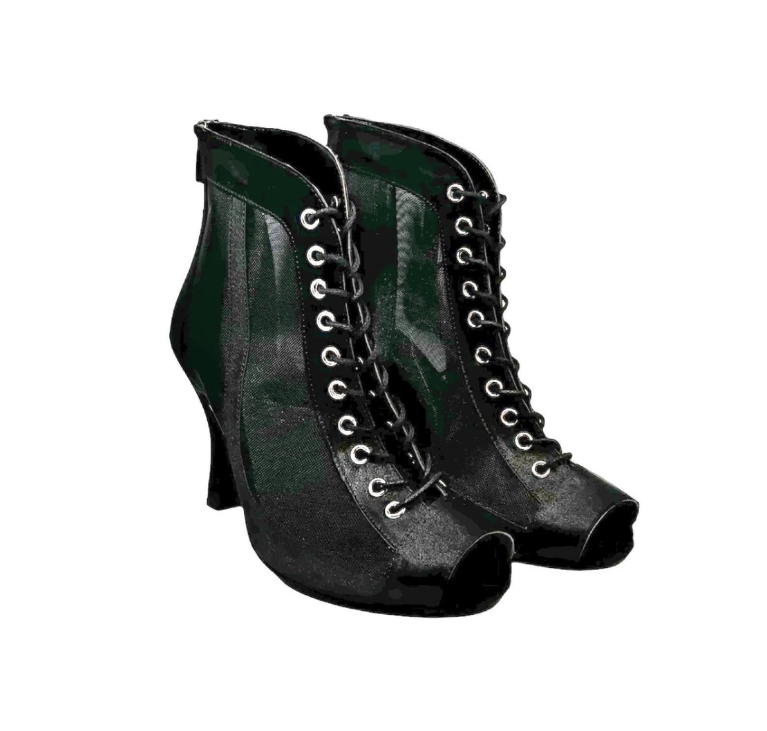 Black Saten Boots