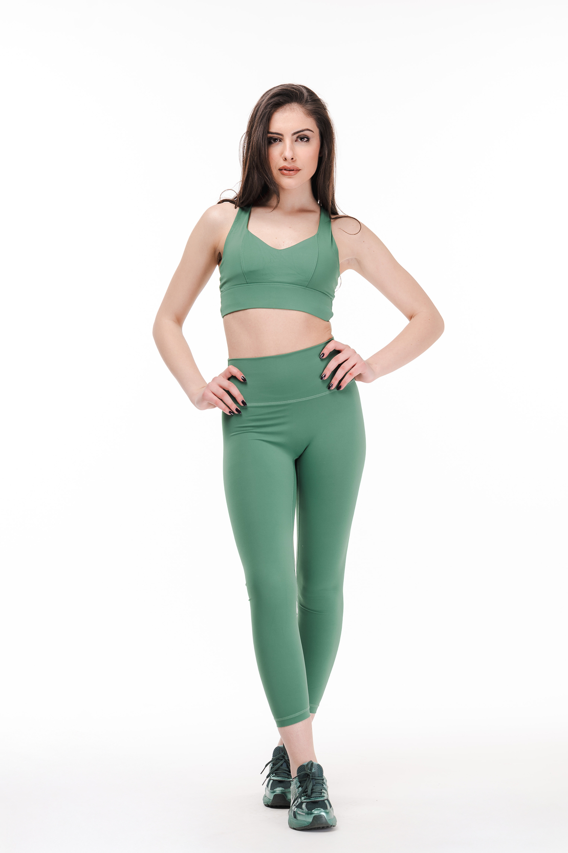 Спортен сет за фитнес Green Cross Back
