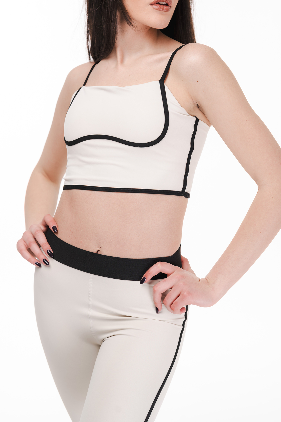 Сет за йога и пилатес Contrast Streamlined White and Black