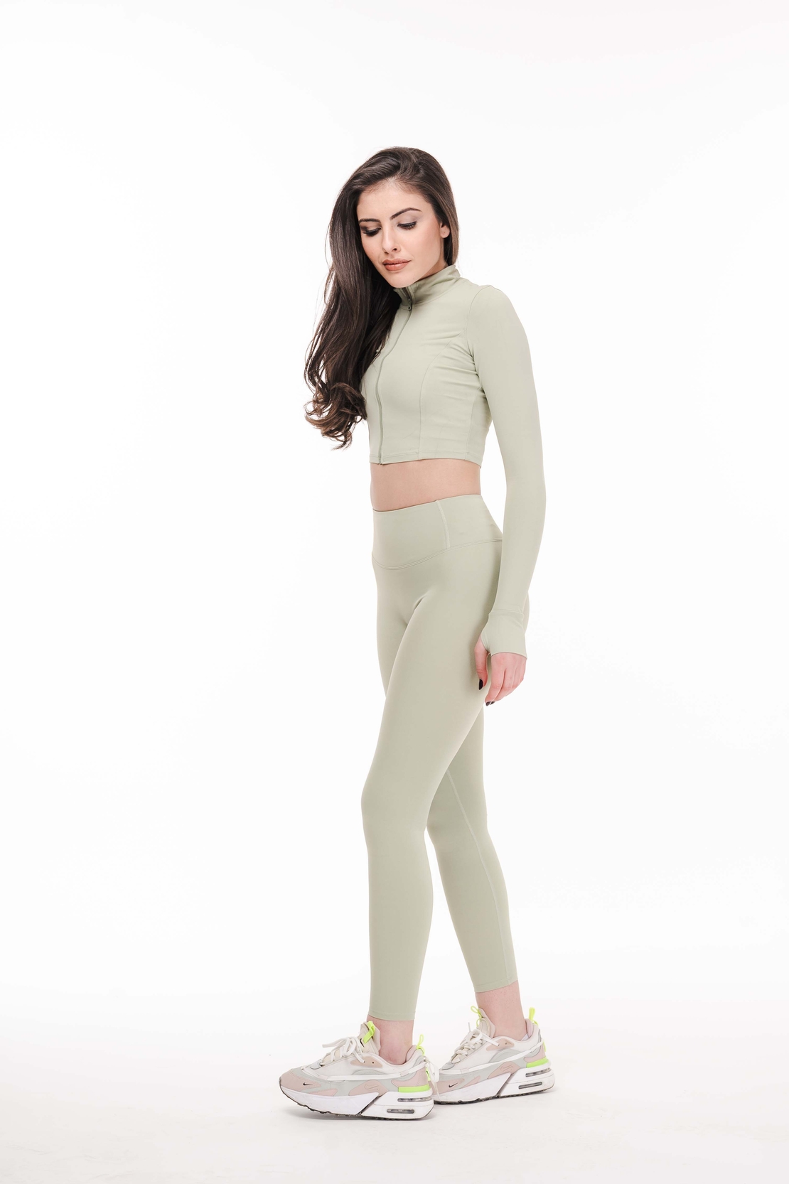 Сет за фитнес от три части Mint Green