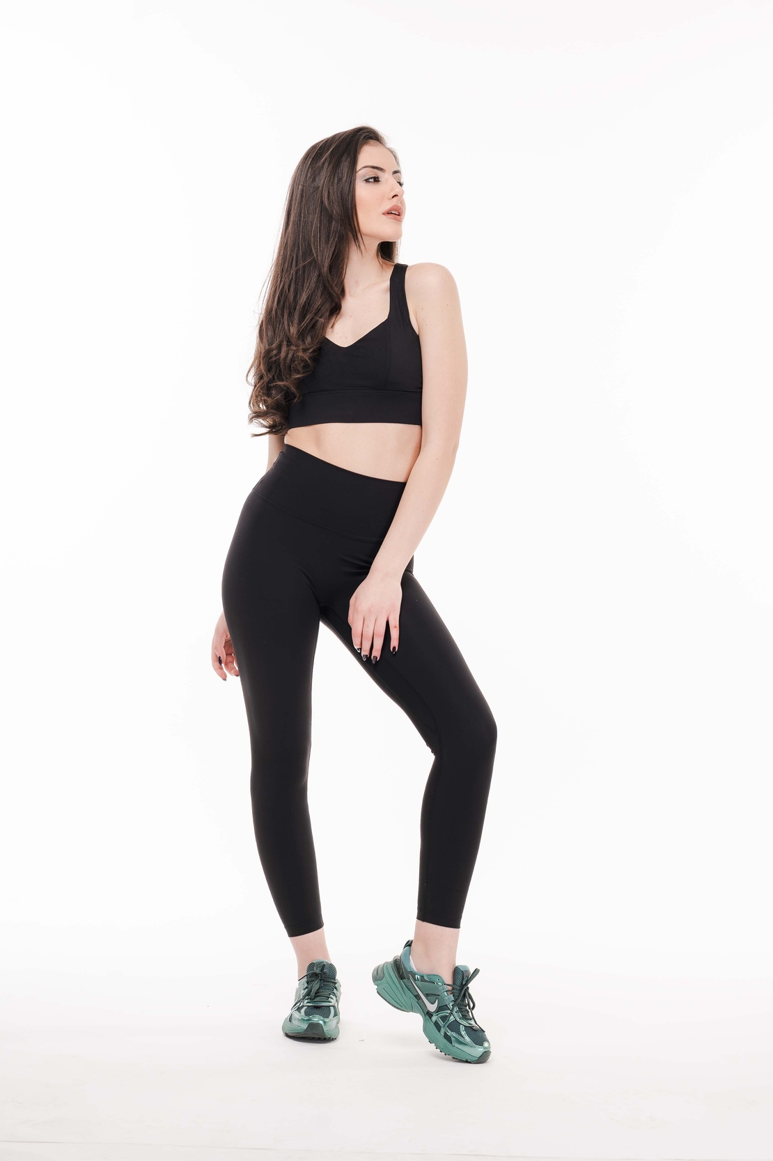 Спортен сет за фитнес Black Cross Back