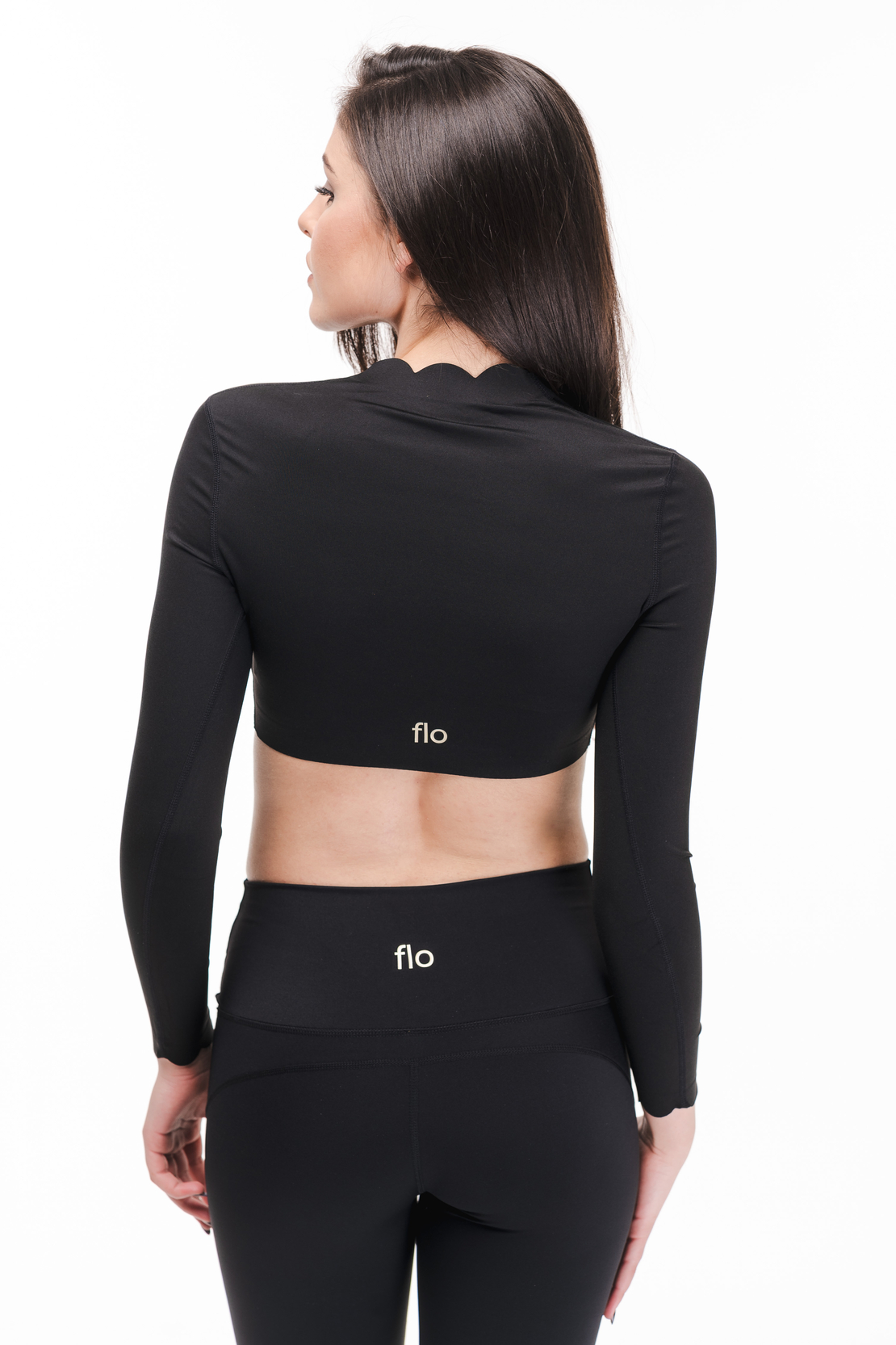 Сет за йога и пилатес Waves Long Sleeve in Black