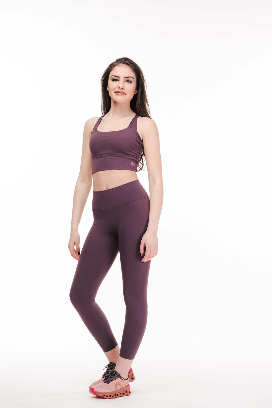 Спортен сет за йога и пилатес Purple Twist X-Cross