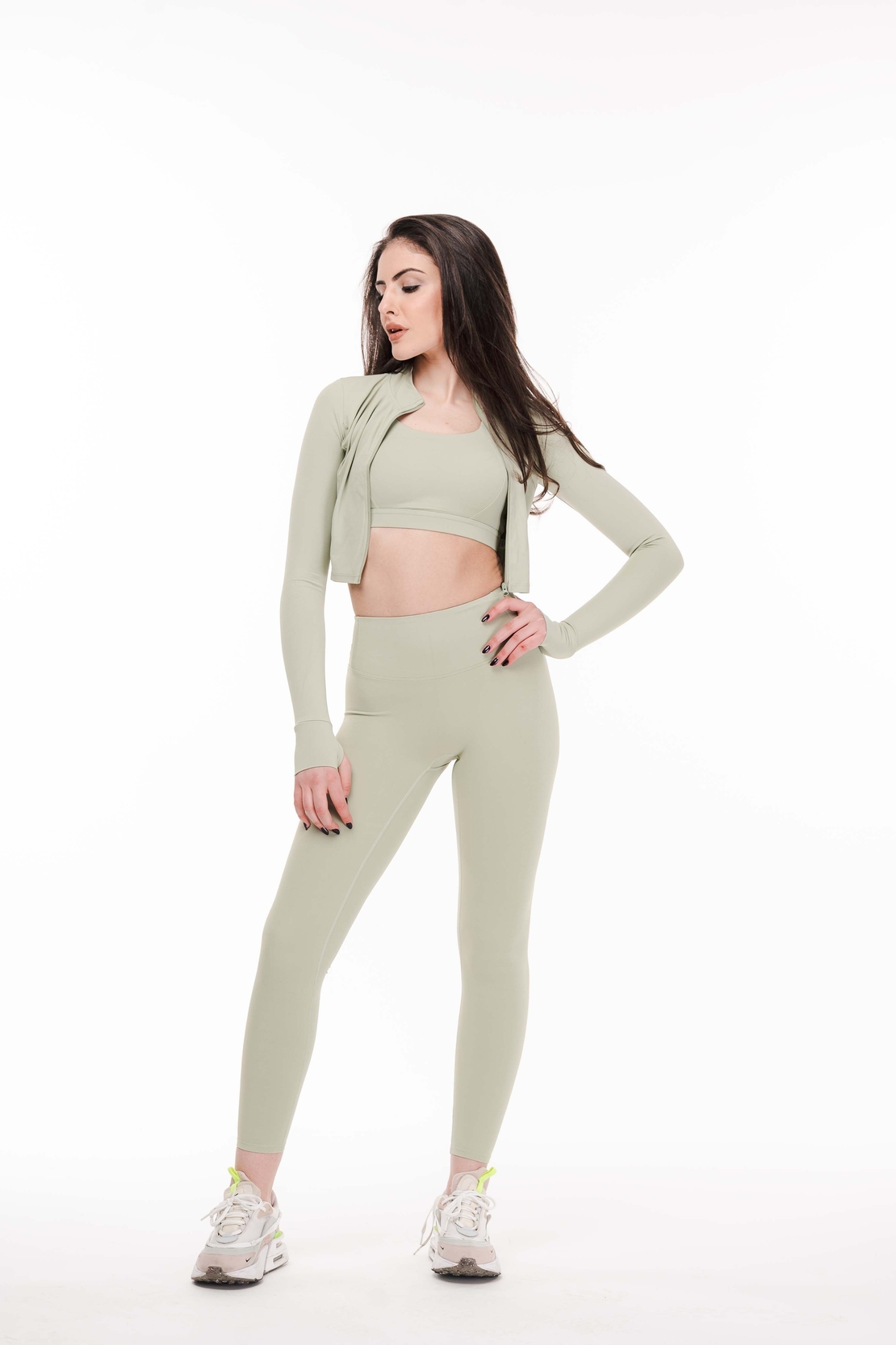 Сет за фитнес от три части Mint Green