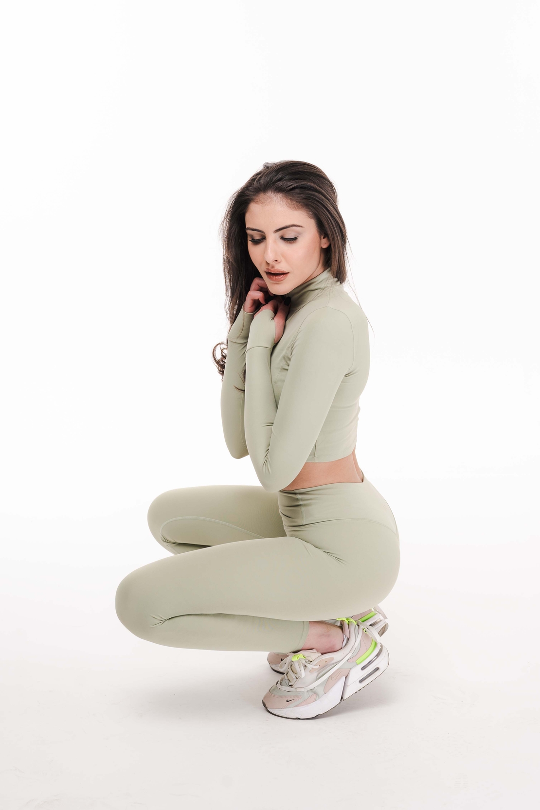 Сет за фитнес от три части Mint Green