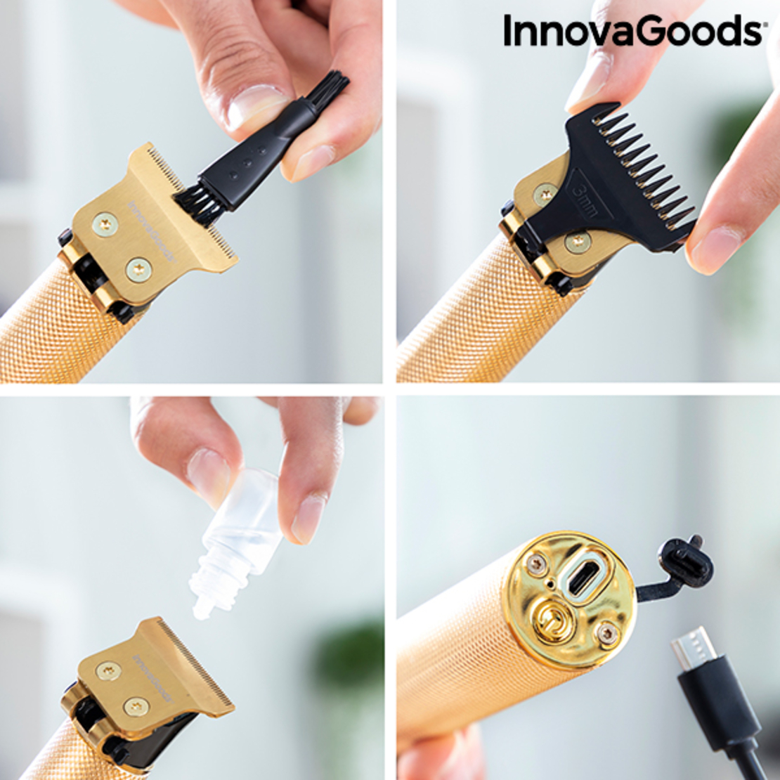 Професионална акумулаторна машинка за подстригване на коса с аксесоари Stytrim InnovaGoods