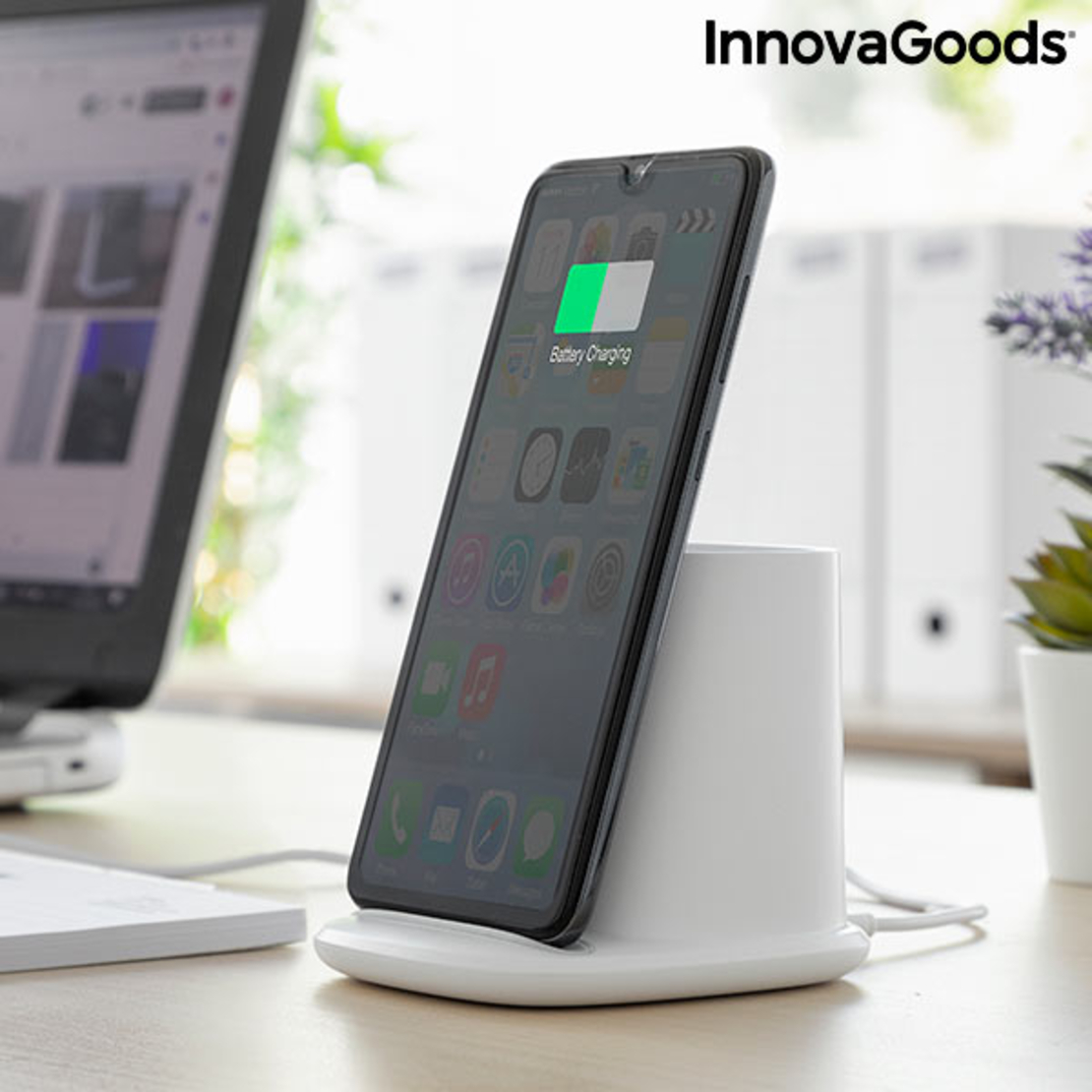 Безжично Зарядно Устройство с Поставка-Органайзер и USB LED лампа 5 в 1 DesKing InnovaGoods