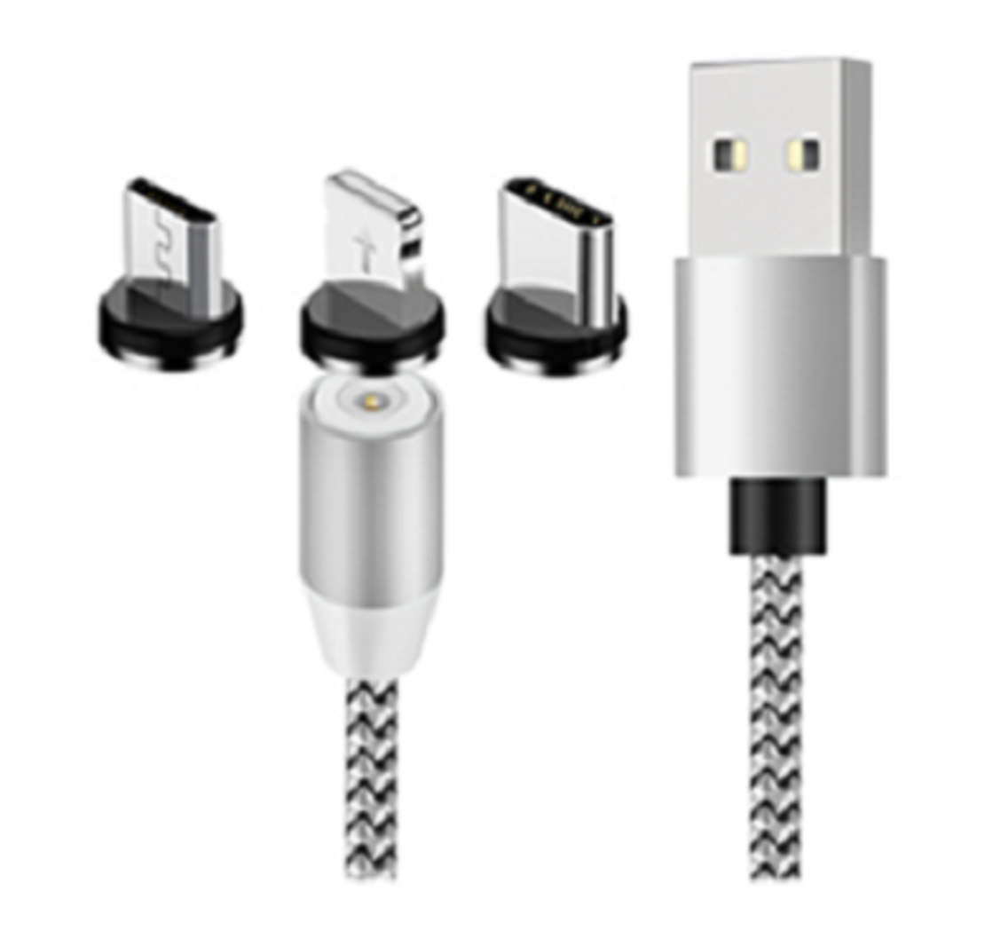 МАГНИТЕН USB КАБЕЛ СРЕБЪР (200)