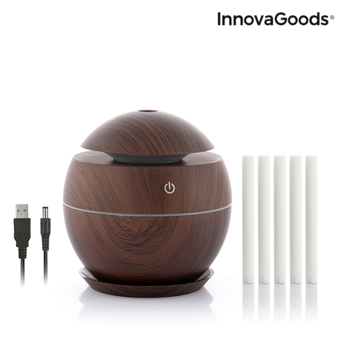 Мини Овлажнител Ароматизатор Dark Walnut InnovaGoods