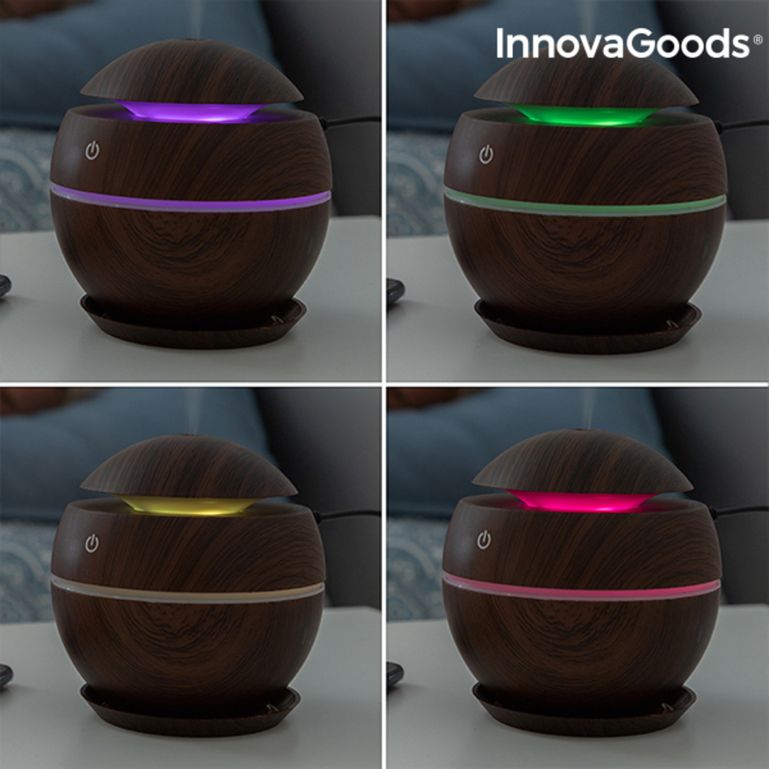 Мини Овлажнител Ароматизатор Dark Walnut InnovaGoods