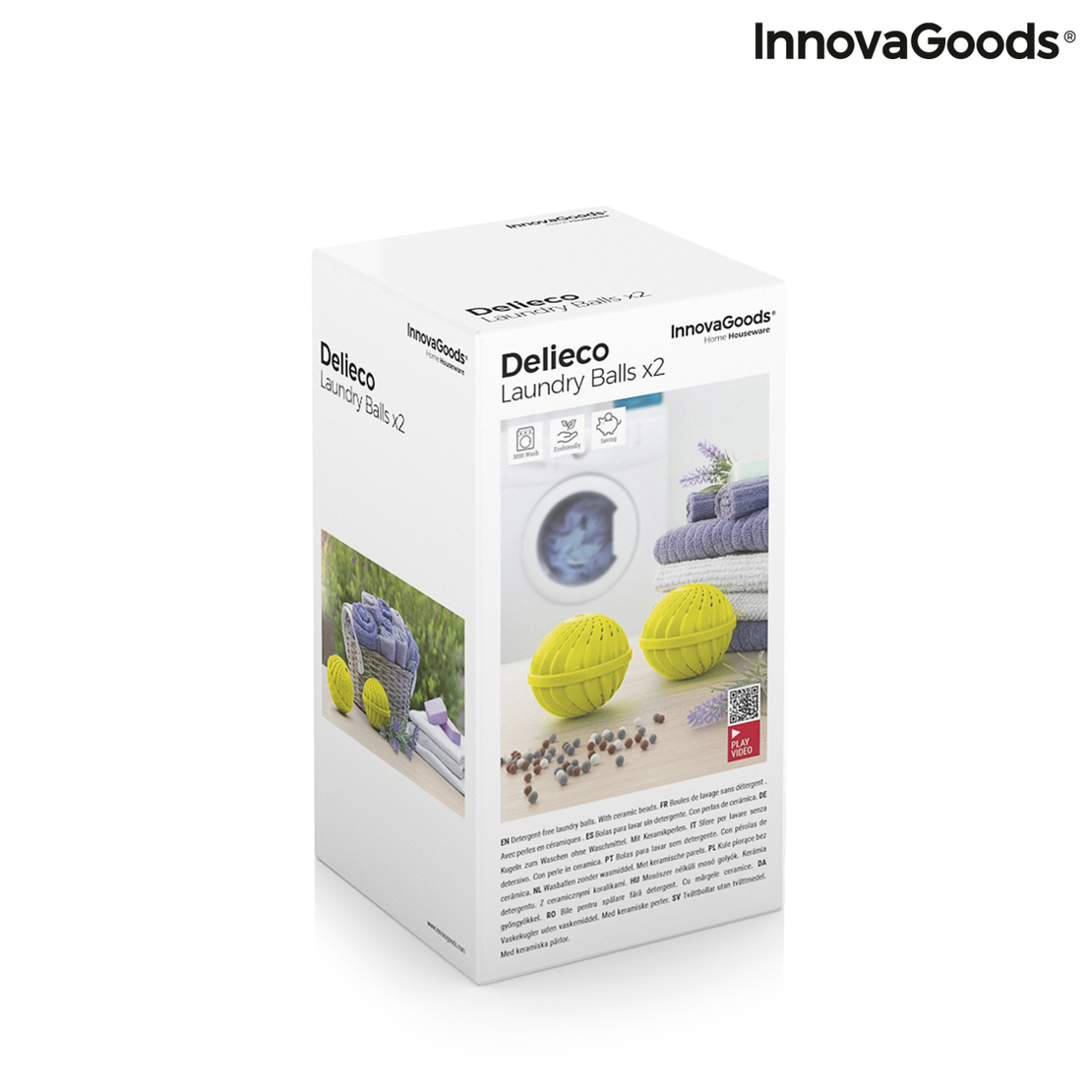 Топчета за Пране на Дрехите без Перилен Препарат Delieco InnovaGoods Опаковка от 2 единици
