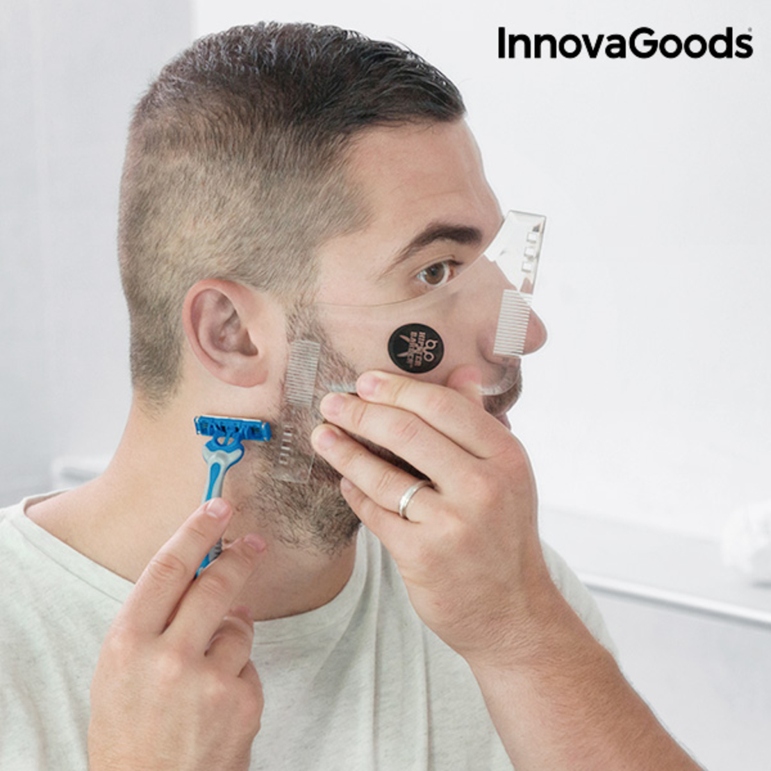 Шаблон за Оформяне на Брада Hipster Barber InnovaGoods