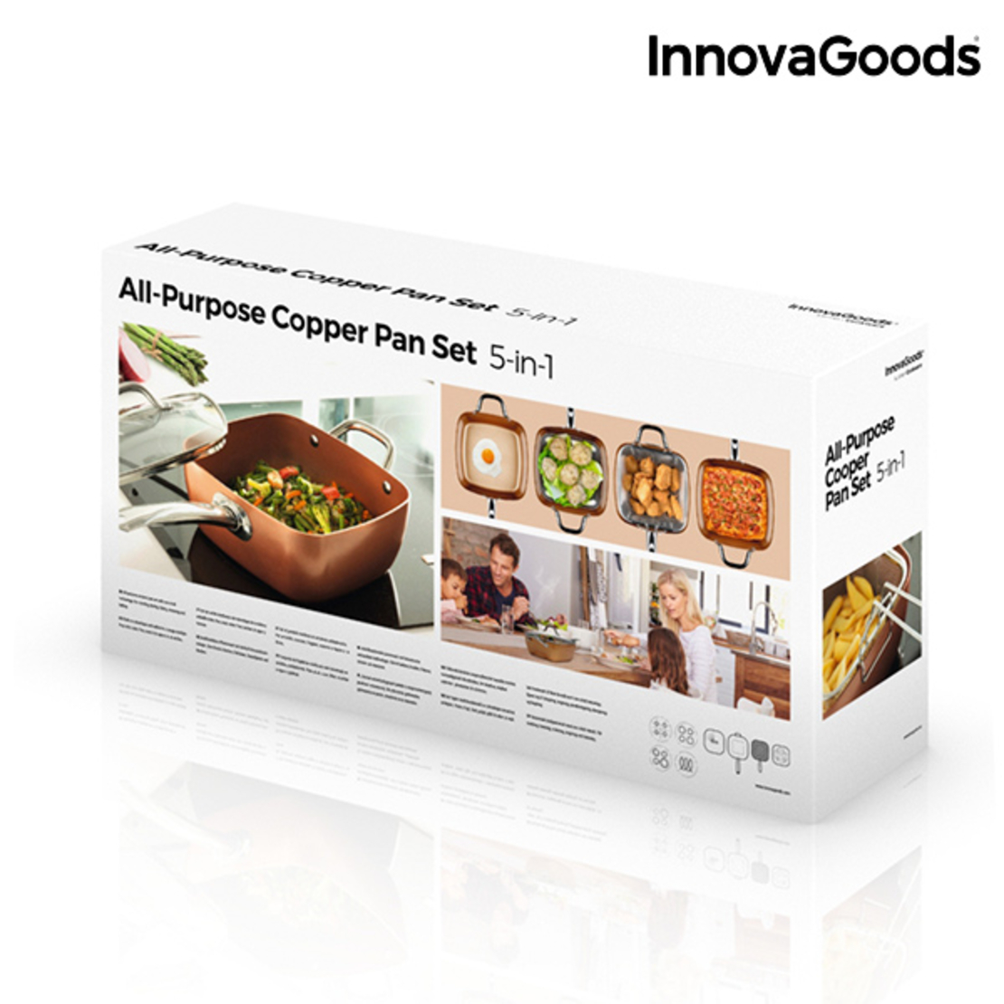 Комплект Многофункционален Тиган 5 в 1 Copper InnovaGoods (4 Части)