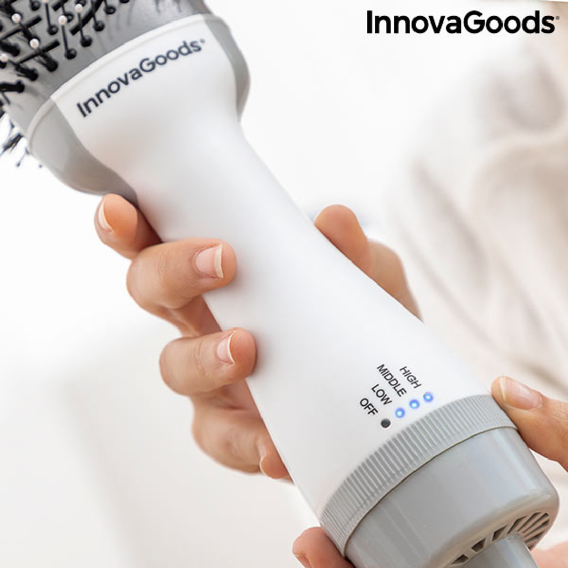 Йонна Четка за Изсушаване и Обем Volumio InnovaGoods 1000W Бял/Сив