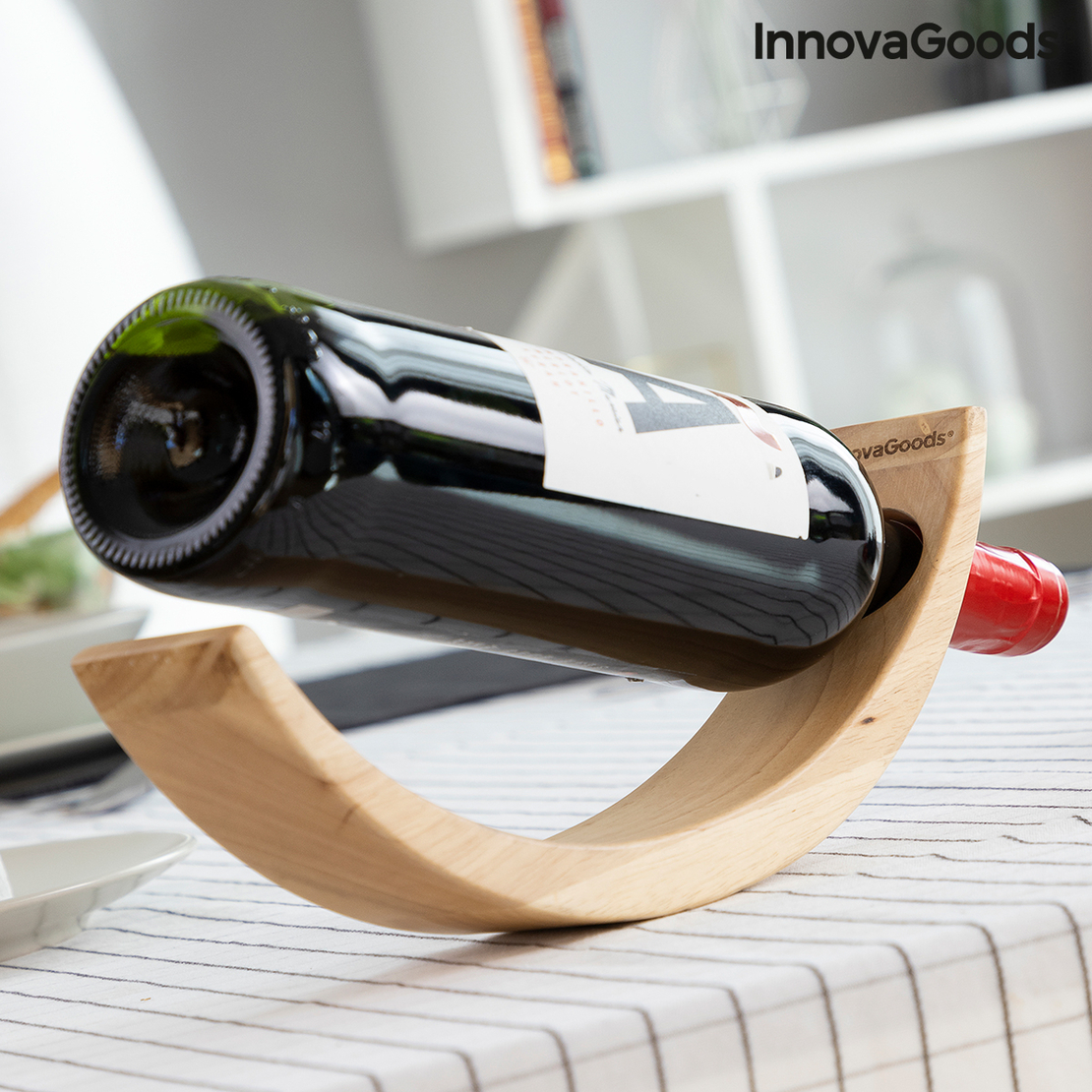 Плаваща Дървена Поставка за Бутилки Вино Woolance InnovaGoods