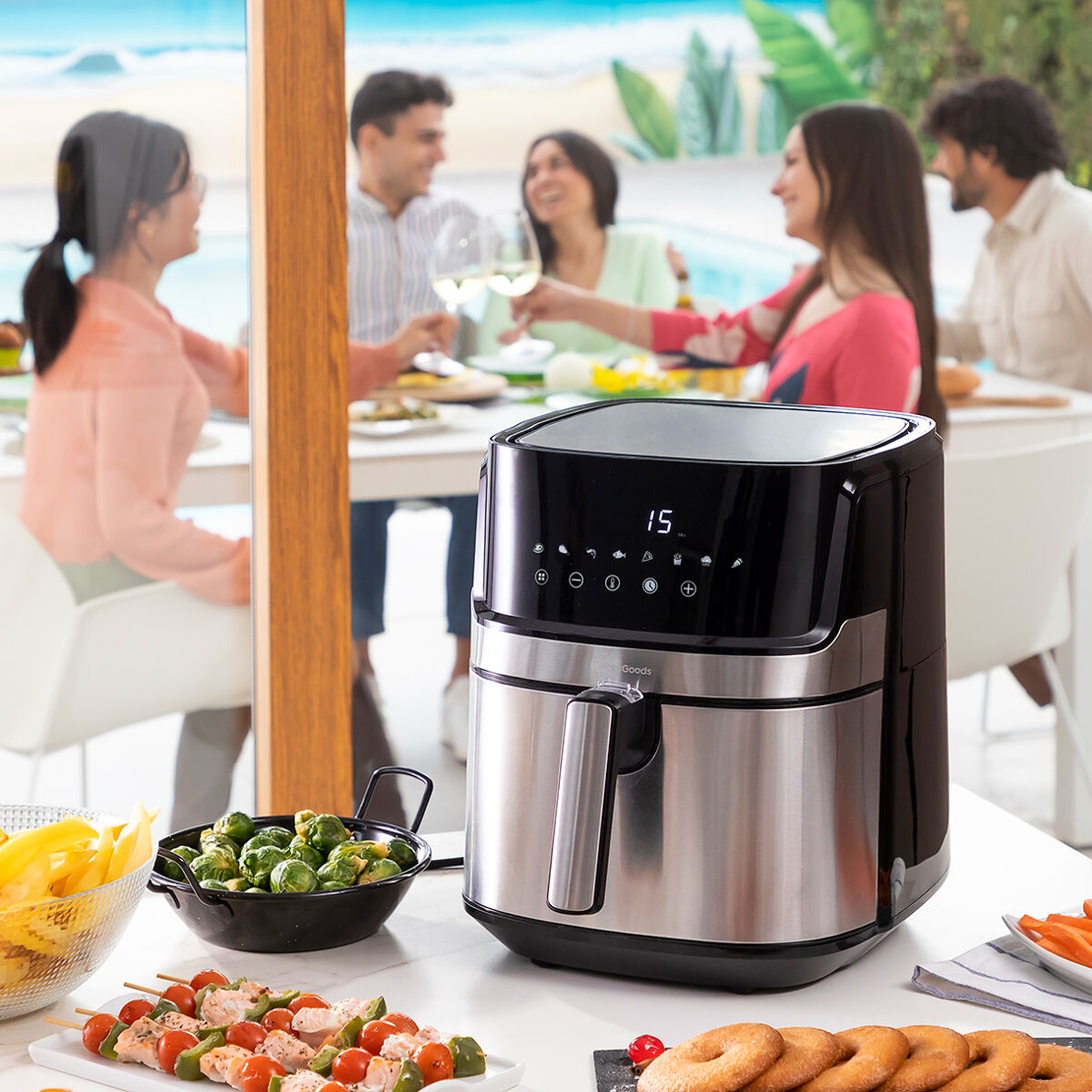 Фритюрник без Мазнина InnovaGoods Fryinn Pro 5500 Черен Неръждаема стомана 1700 W 5,5 L