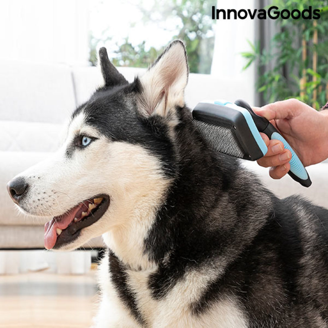 Четка за почистване на домашни любимци с прибиращи се зъбци Groombot InnovaGoods