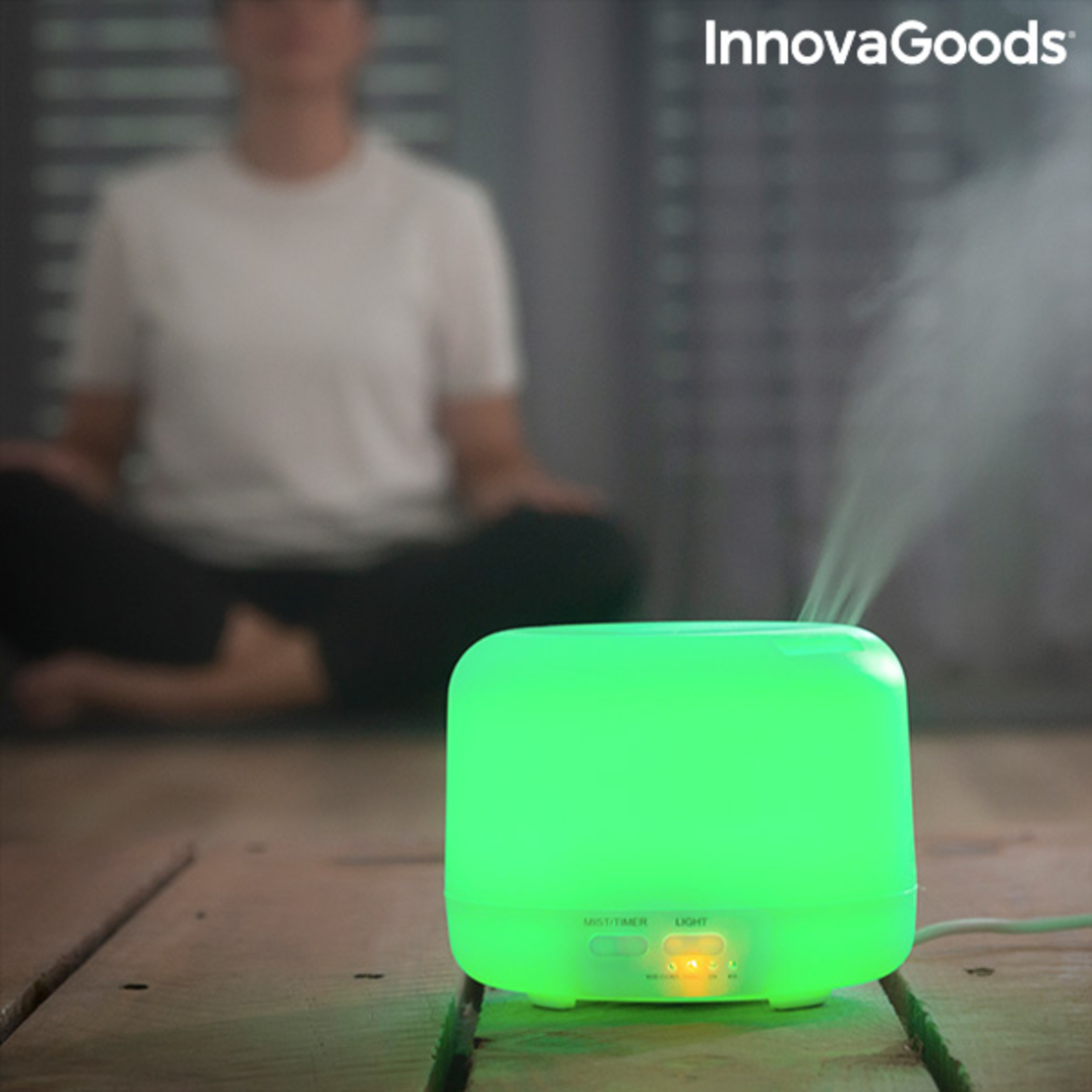 Арома дифузер овлажнител с многоцветен LED Steloured InnovaGoods
