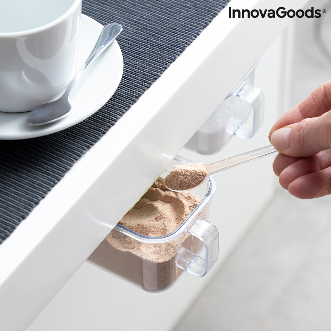 Подвижни Залепващи се Кухненски Контейнери Handstore InnovaGoods Опаковка от 2 единици