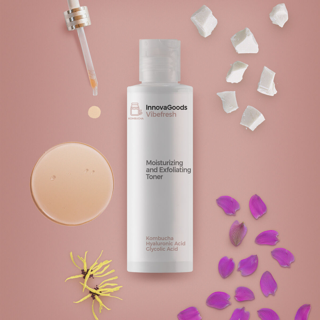 Овлажняващ и Ексфолиращ Тоник за Лице Kombucha Vibefresh InnovaGoods 150 ml