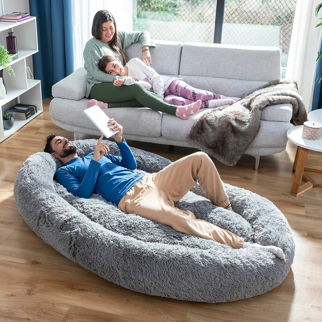 Антистресово легло за домашни любимци и хора Cloft InnovaGoods XXL Grey