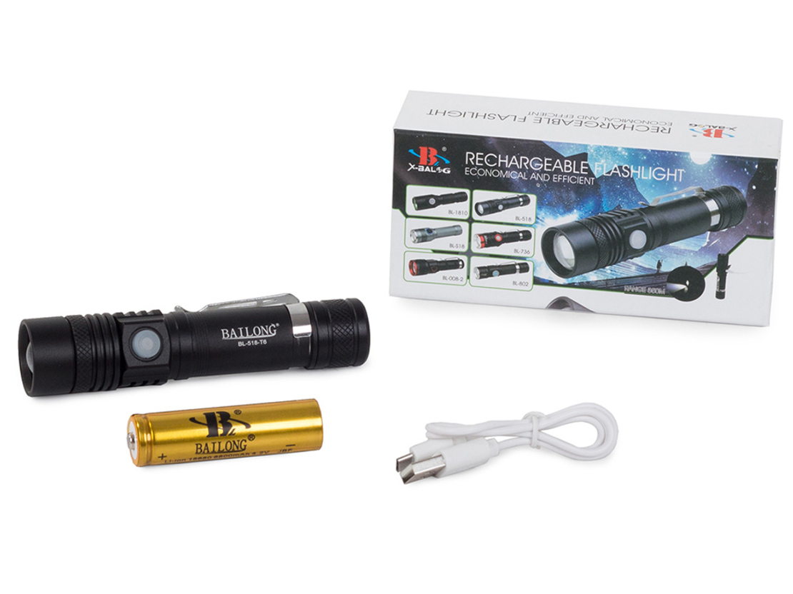 Bailong тактически led cree zoom фенер XM-L T6