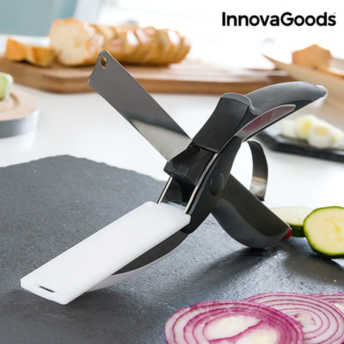 Ножица с Нож сВградена Малка Дъска за Рязане Integrada InnovaGoods