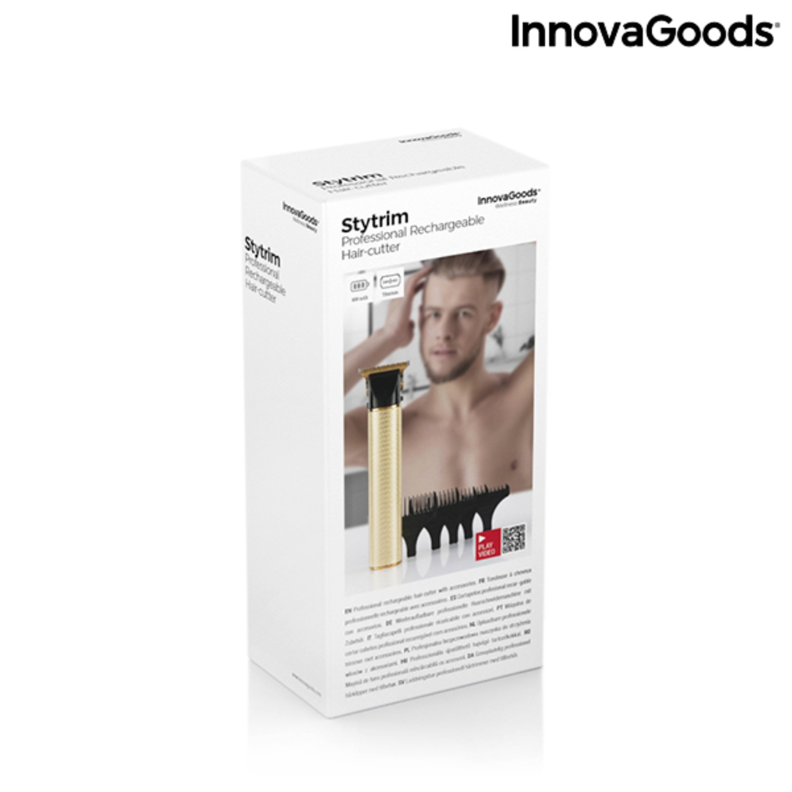 Професионална акумулаторна машинка за подстригване на коса с аксесоари Stytrim InnovaGoods