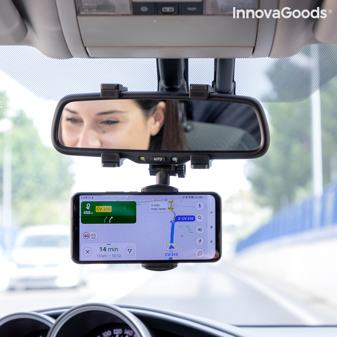 Поставка за Смартфон за Огледало за Обратно Виждане Stropp InnovaGoods