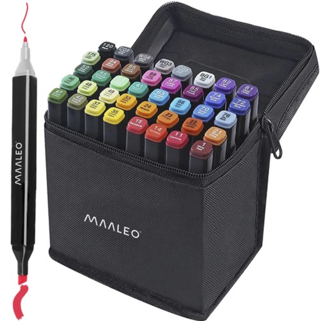 Двустранни маркери/химикалки - 40 бр. MAALEO 24102