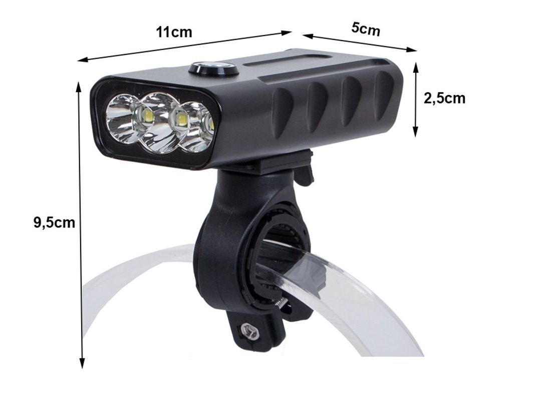 Велосипедна светлина предно led фенерче cree xm-l t6