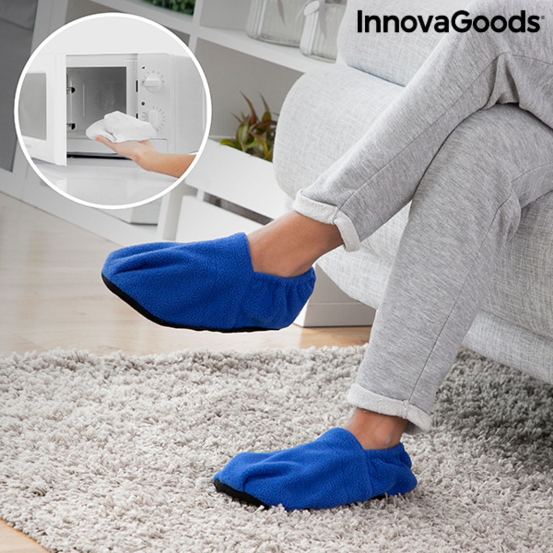 Домашни Чехли, Затоплящи се в Микровълнова Печка InnovaGoods Син